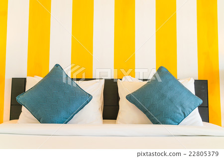 Comfortable pillows and bed 22805379