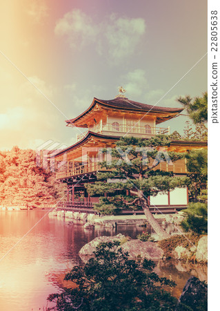 Kinkakuji Temple " The Golden Pavilion" in Kyoto, Japan ( Filtered image processed vintage effect. ) Kinkakuji Temple " The Golden Pavilion" in Kyoto, Japan ( Filtered image processed vintage effect. ) 22805638