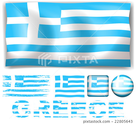 Greece flag in different design 22805643
