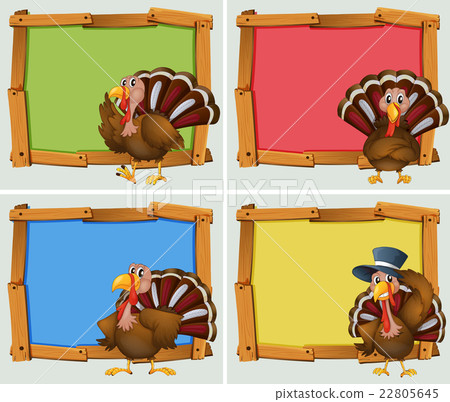 Frame designs with turkeys 22805645