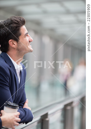 Business man smile look something Business man smile look something 22805909