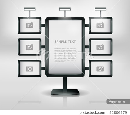 Trade exhibition stand display. Vector. 22806379