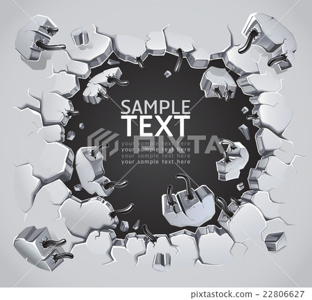 Old Plaster wall damage. Vector illustration 22806627