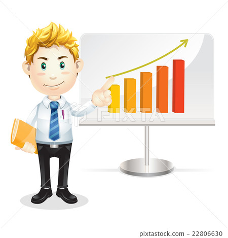 Successful business man. Cartoon character. 22806630