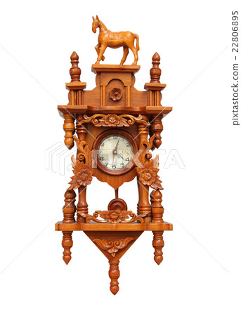 Vintage clock. isolated with clipping path. Vintage clock. isolated with clipping path. 22806895