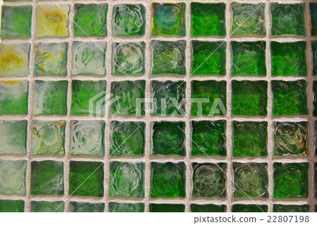 Green glass mosaic tile wall Green glass mosaic tile wall 22807198