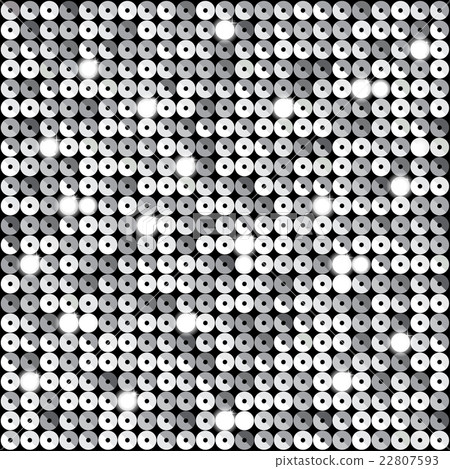 Background with shiny silver sequins. Background with shiny silver sequins. 22807593