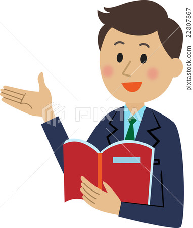 A man in a suit to explain - Stock Illustration [22807867] - PIXTA