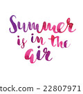 Spring is in the air hand drawn inspiration quote. 22807971