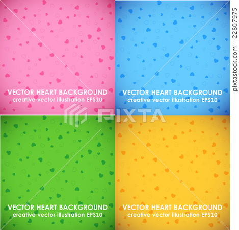 vector pattern set with hand drawn hearts vector pattern set with hand drawn hearts 22807975