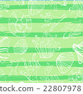 Sea shells, seastars and corals seamless 22807978
