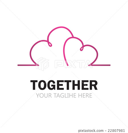 heart line art logo vector illustration 22807981