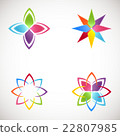 Lotus Logotype icons set. Bright colors flower 22807985