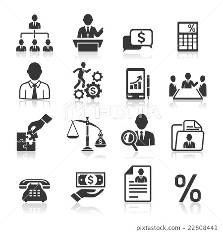Business icons, management and human resources. Business icons, management and human resources. 22808441