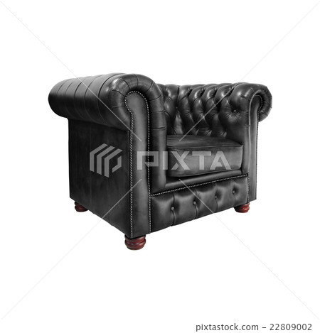Classic Brown leather armchair isolated on white Classic Brown leather armchair isolated on white 22809002