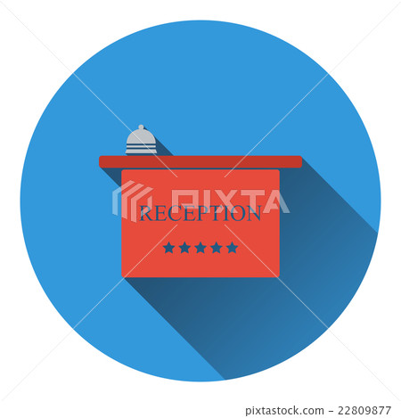 Hotel reception desk icon 22809877