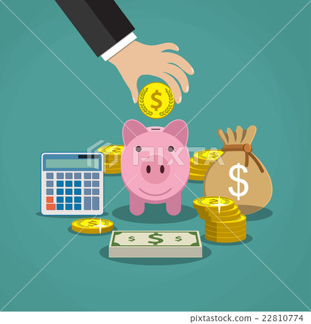 Money saving concept.  22810774