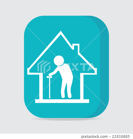 Nursing home button, icon vector illustration Nursing home button, icon vector illustration 22810885
