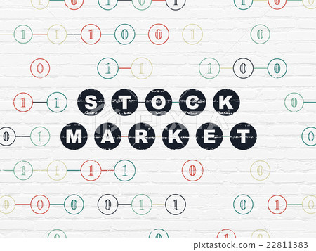 Business concept: Stock Market on wall background 22811383