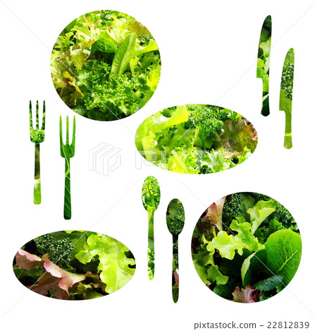 Cut out material for vegetarian image 22812839