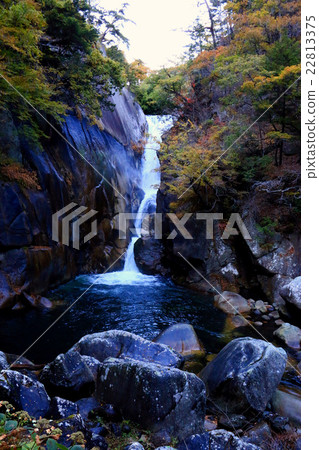 Autumn leaves of Shosenkyo Gorge 22813375