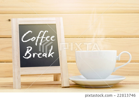 Stock Photo: Coffee Break on chalkboard.