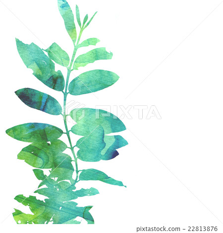 Bright green leaves beautiful watercolor backdrop Bright green leaves beautiful watercolor backdrop 22813876
