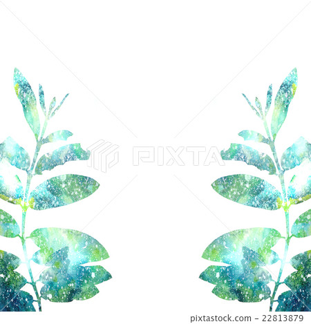 Leaves on white background watercolor illustration Leaves on white background watercolor illustration 22813879