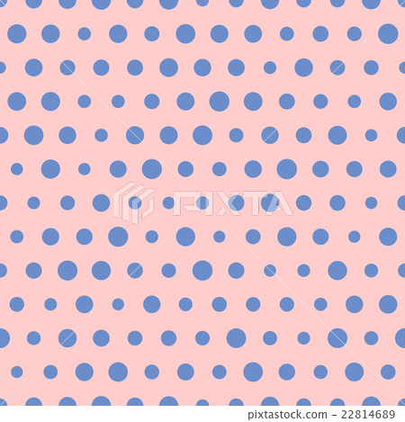 Random vector pattern big and small blue polka 22814689