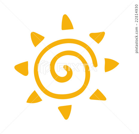 Vector sun icon isolated on white background. - Stock Illustration ...