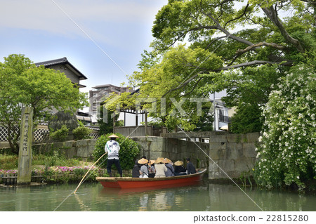 Yanagawa River descent Yanagawa castle moat floating gate Yanagawa River descent Yanagawa castle moat floating gate 22815280