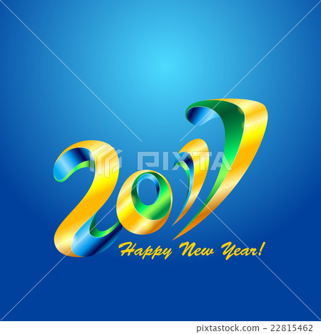 New Year 2017 celebration background with confetti New Year 2017 celebration background with confetti 22815462