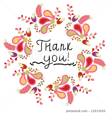 Funny floral vector card 22815650
