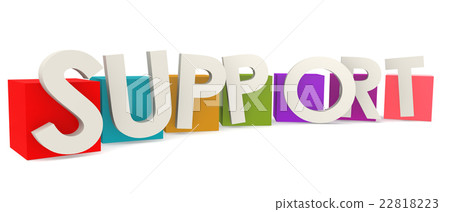Colorful cubes with support word 22818223