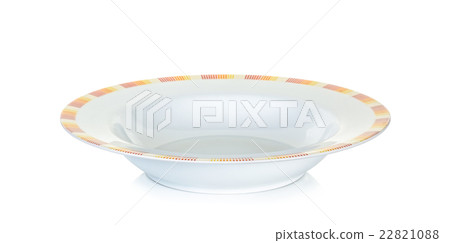 Empty Circle white plate isolated Empty Circle white plate isolated 22821088