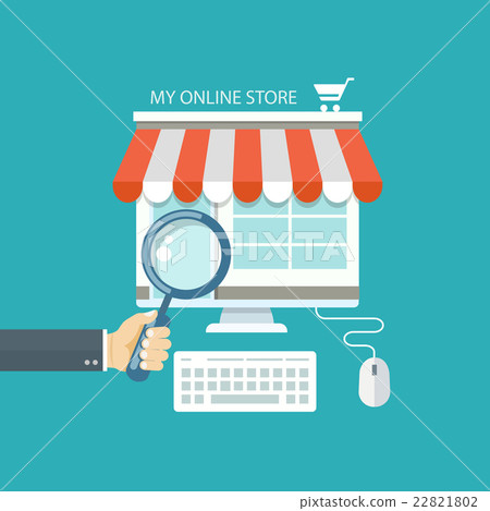 Online shopping flat illustration Online shopping flat illustration 22821802