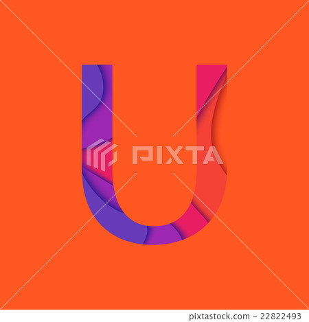 Letter U template 22822493