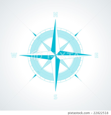 Simple wind rose isolated vector illustration. Simple wind rose isolated vector illustration. 22822518