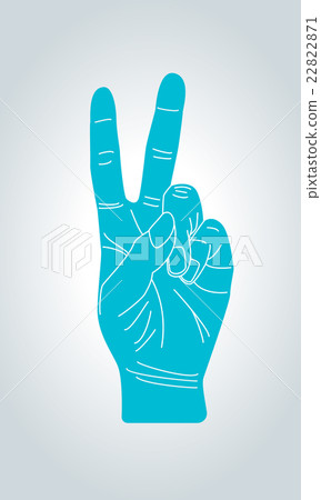 The Victory sign, hand gesture 22822871