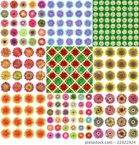 Set of blooms generated texture - Stock Illustration [22822924] - PIXTA