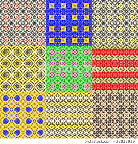 Set of Celtic waves decoration textures 22822939