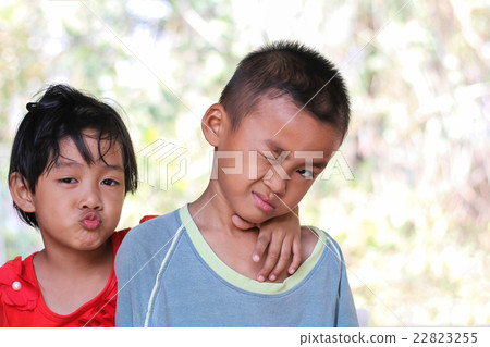 Portrait of asian little girl smiling.. Portrait of asian little girl smiling.. 22823255