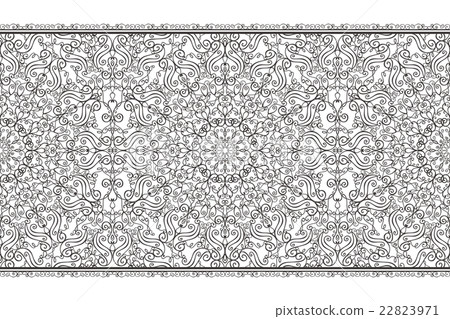 Ethnic seamless pattern border.Swirls,ornate strip 22823971