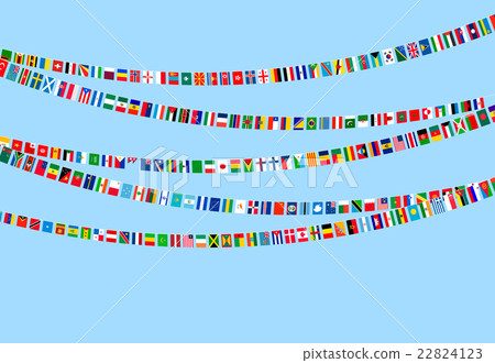 Garland _ Blue Sky of the world's flag Garland _ Blue Sky of the world's flag 22824123