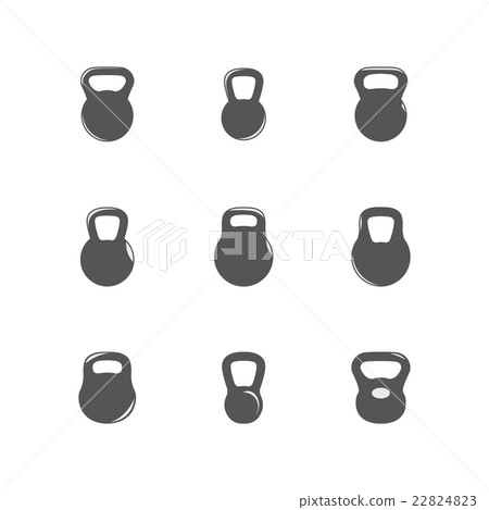Icons kettlebells, vector illustration. Icons kettlebells, vector illustration. 22824823