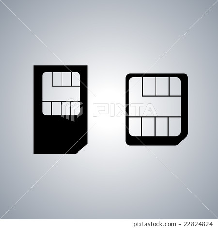 Set icons SIM card, vector illustration. Set icons SIM card, vector illustration. 22824824