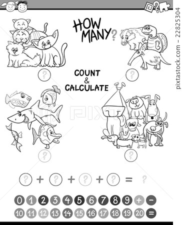 Math Avtivity Coloring Book Stock Illustration 22825304 Pixta