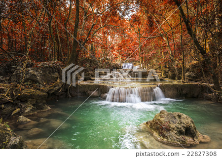 Waterfall in National Park , Kanchanaburi Province 22827308