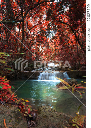 Waterfall in National Park , Kanchanaburi Province Waterfall in National Park , Kanchanaburi Province 22827309