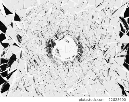 Shattered white glass Shattered white glass 22828600